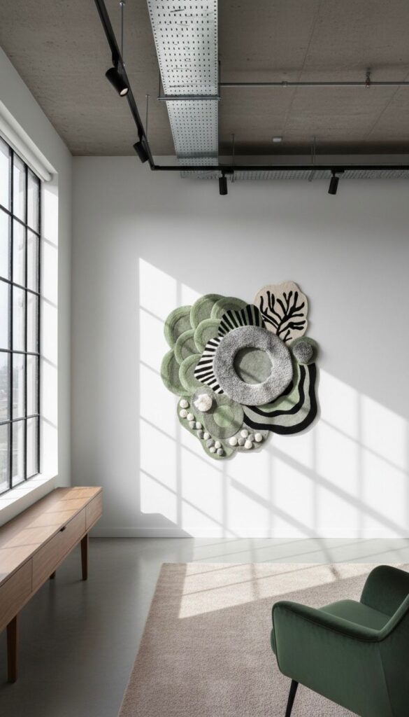 3.2 wall art rug, wall art, hand made wall art