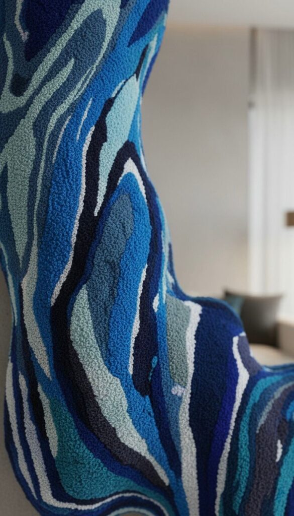 7.3 wall art rug, wall art, hand made wall art